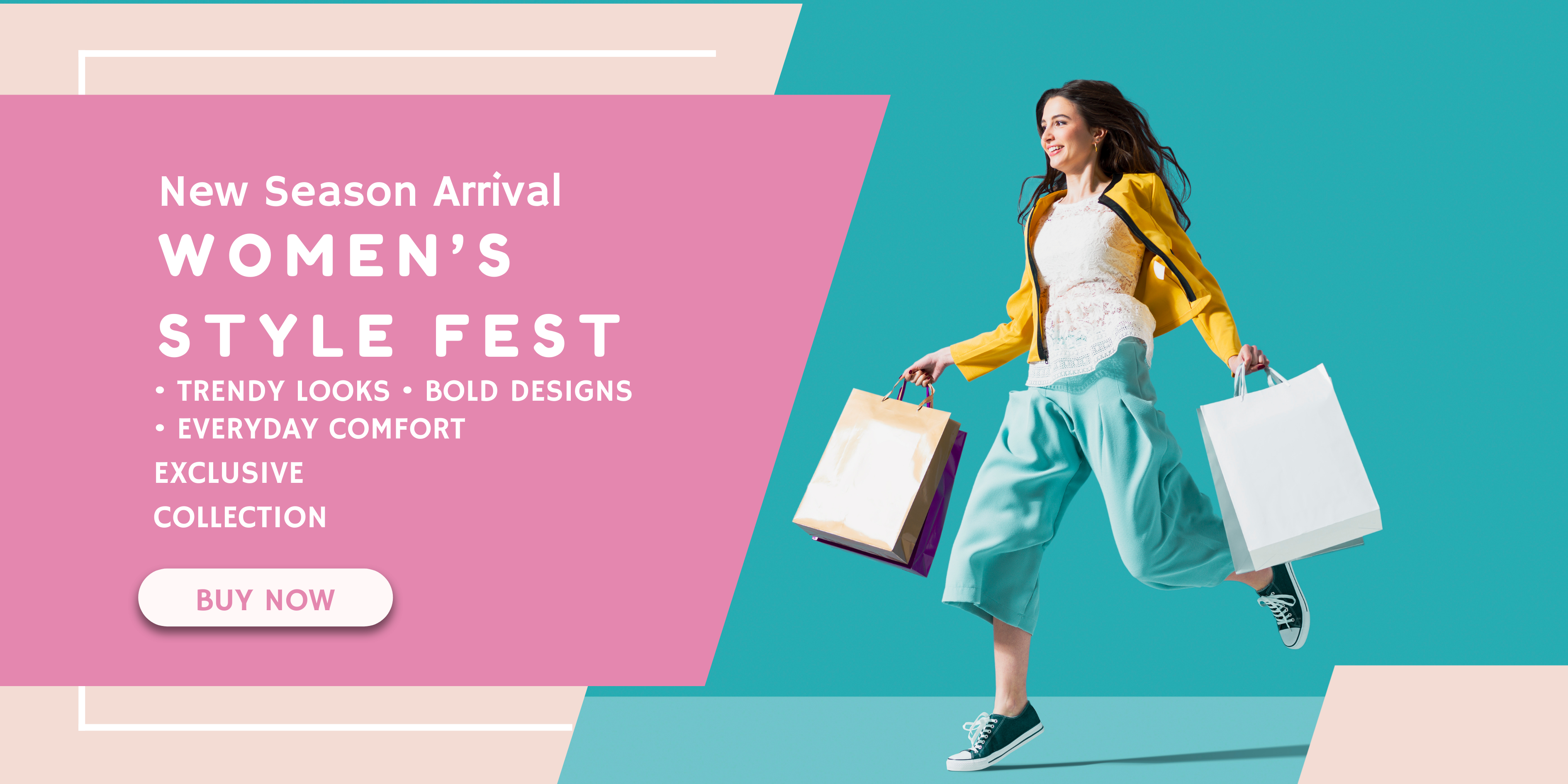 Blue Pink Modern Special Offer Sale Banner